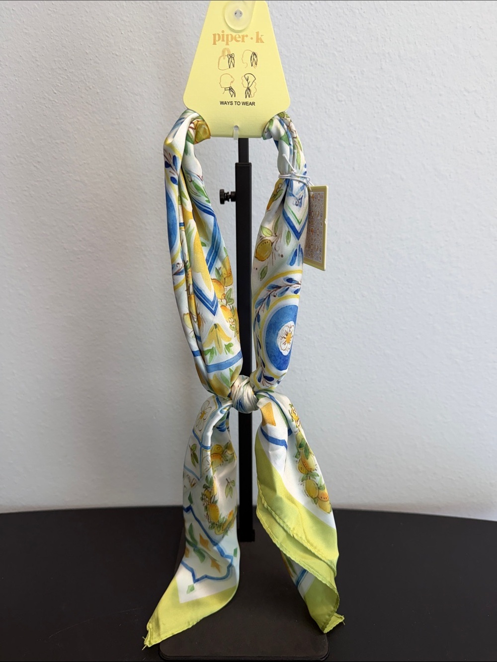 Piper K | Modern Italian Tile Lemon Scarf